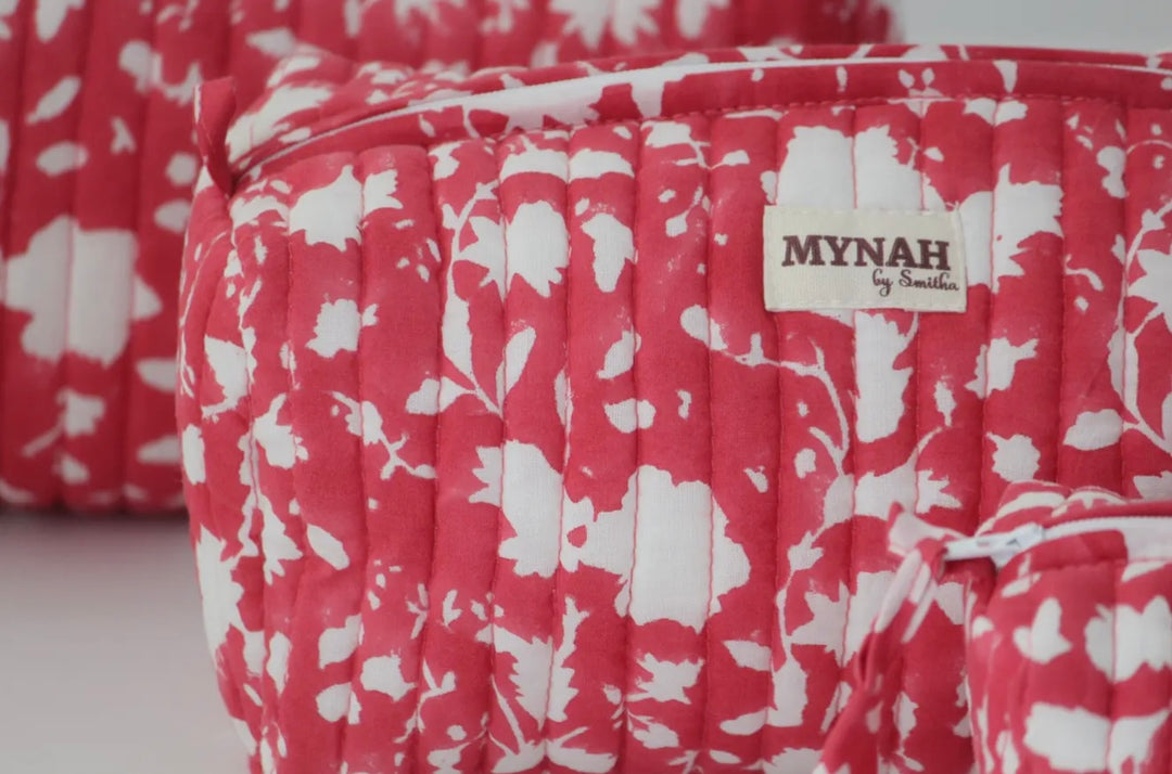 Red Floral Travel Bag