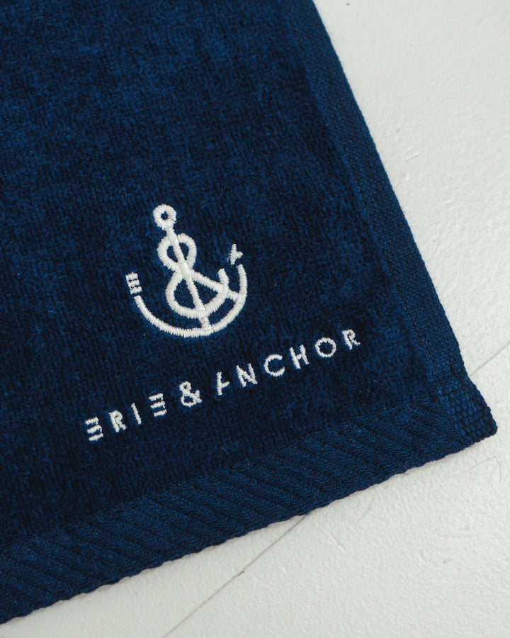 E&A Embroidered Golf Towel-Navy