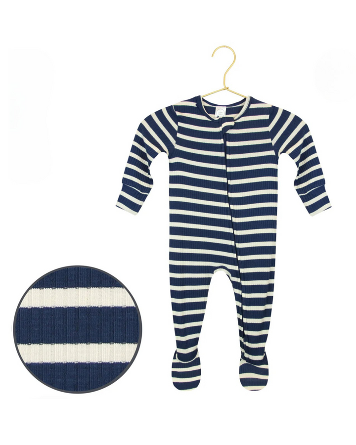 Lou Lou & Co. Jack Ribbed Zipper Footies