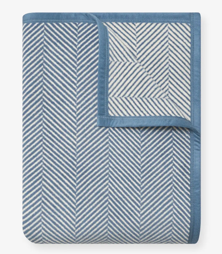 ChappyWrap Blanket- Harborview Herringbone Cornflower Blue