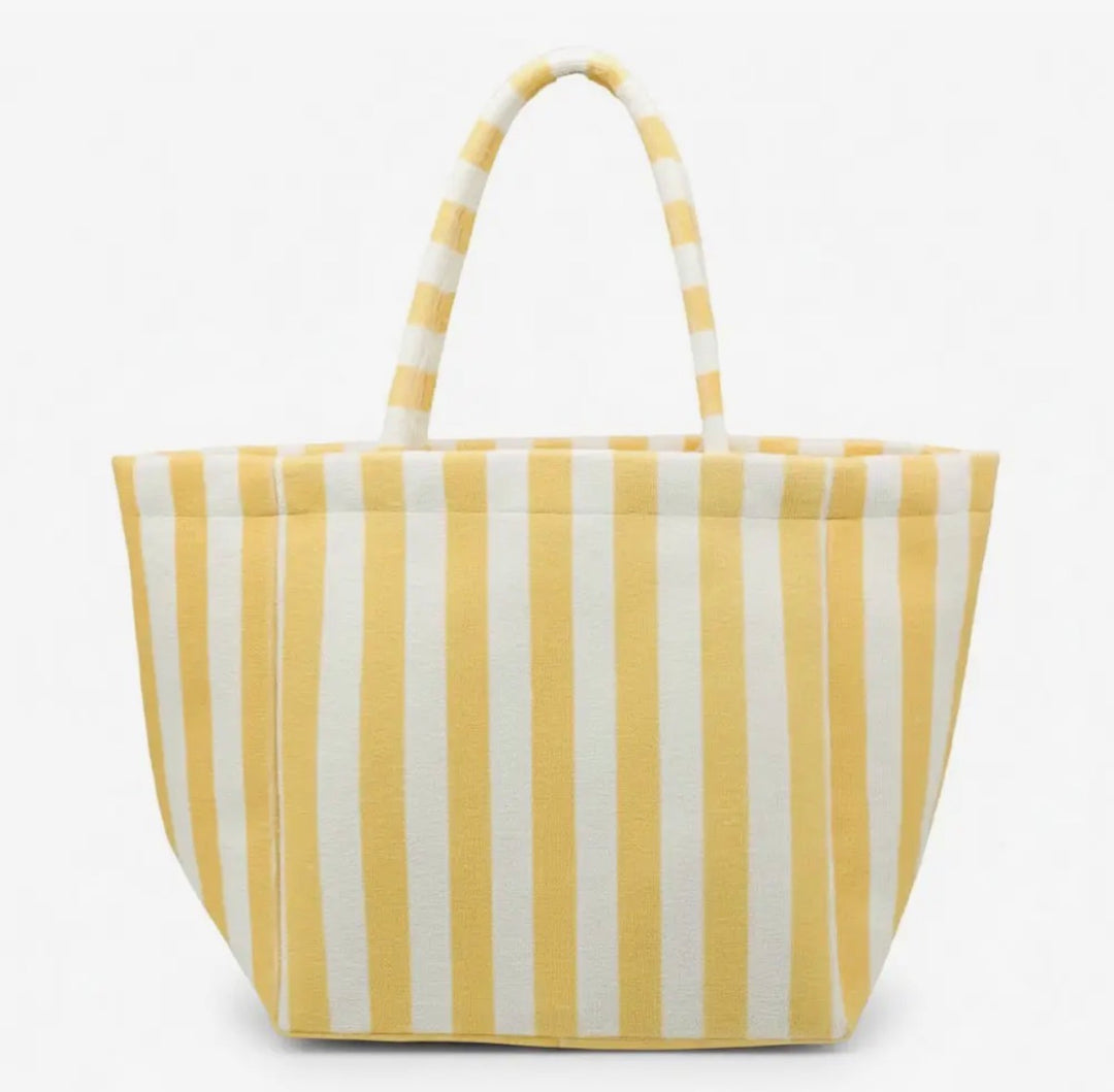 Striped Terry Tote Bag