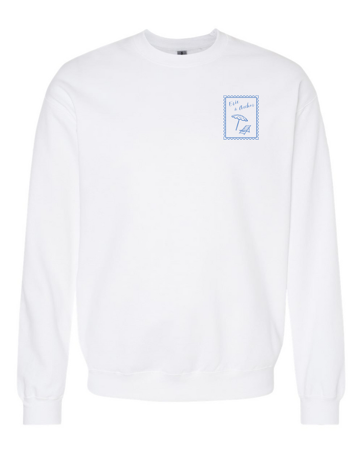 Unisex Beachside Crewneck- White