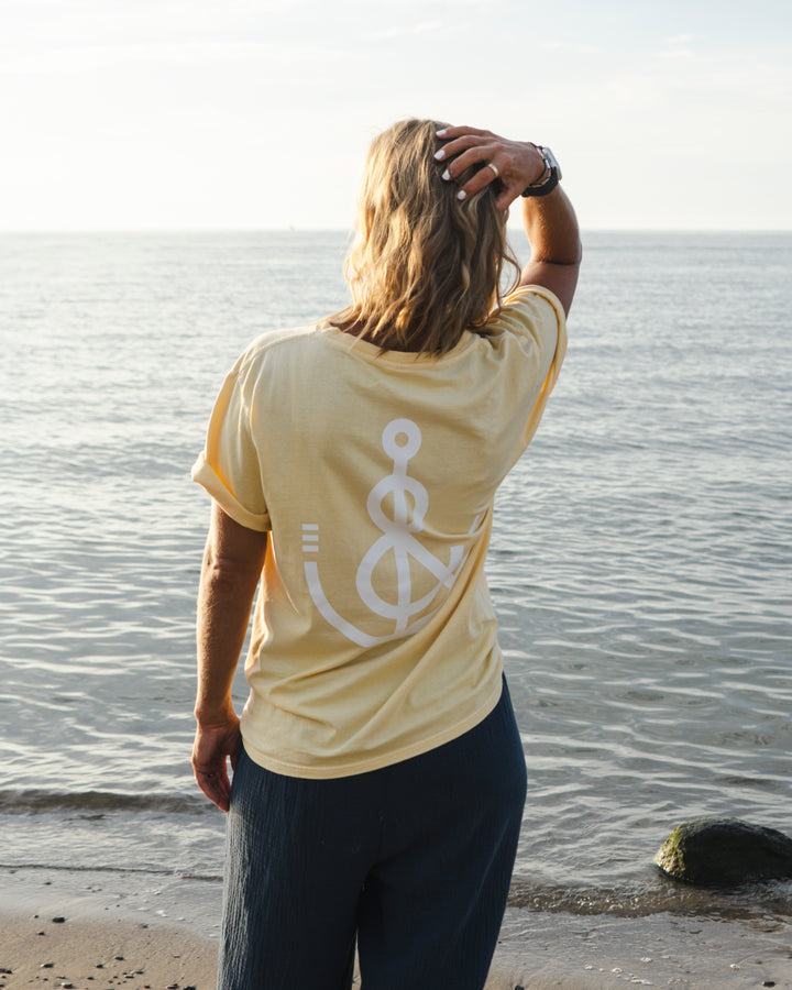 Unisex Signature Anchor Short Sleeve Tee- Butter