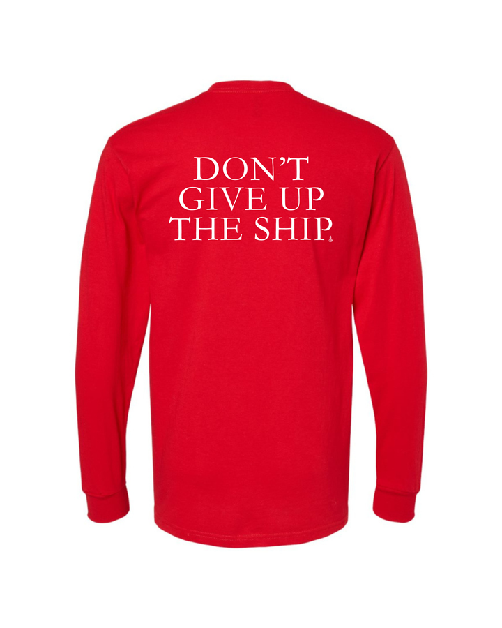 Youth Don’t Give Up The Ship Long Sleeve- Red