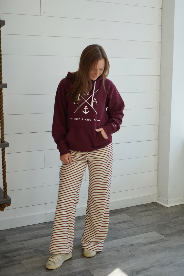 Crosswinds Lightweight Hoodie- Maroon