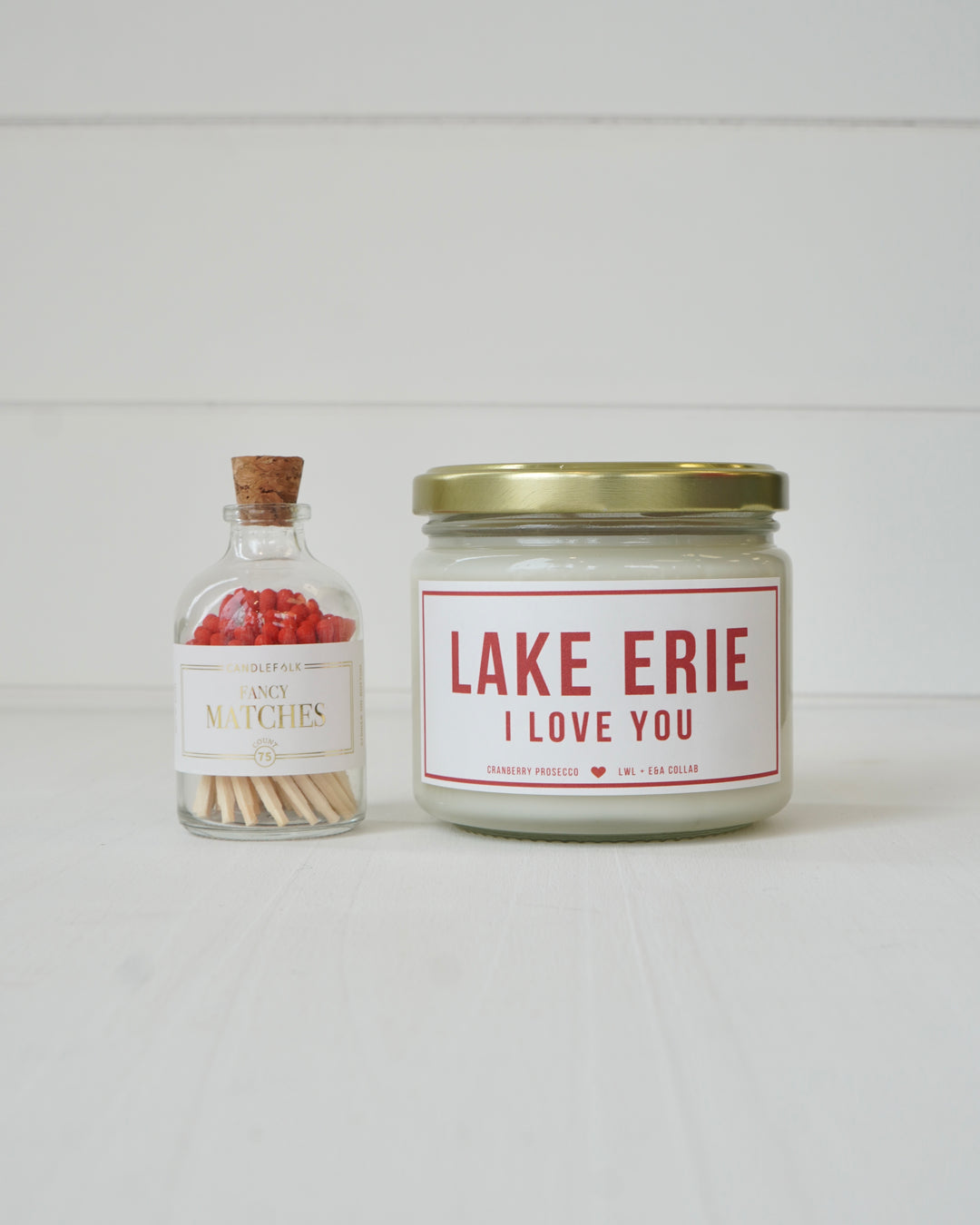 Lake Erie I Love You Candle- Cranberry Prosecco