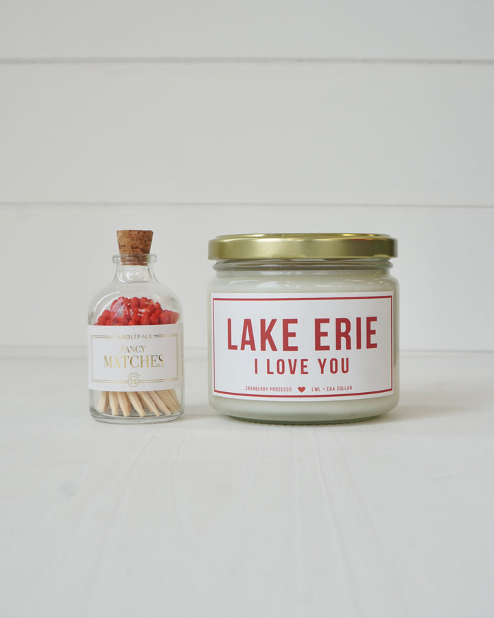 Lake Erie I Love You Candle- Cranberry Prosecco