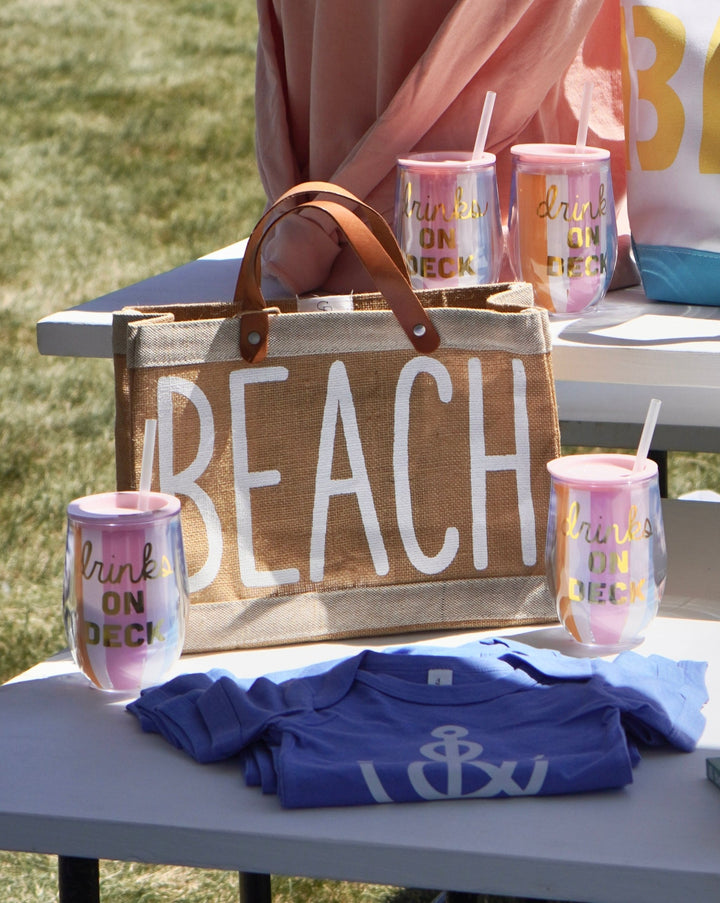 Insulated Wine Tumbler- Summer Stripes