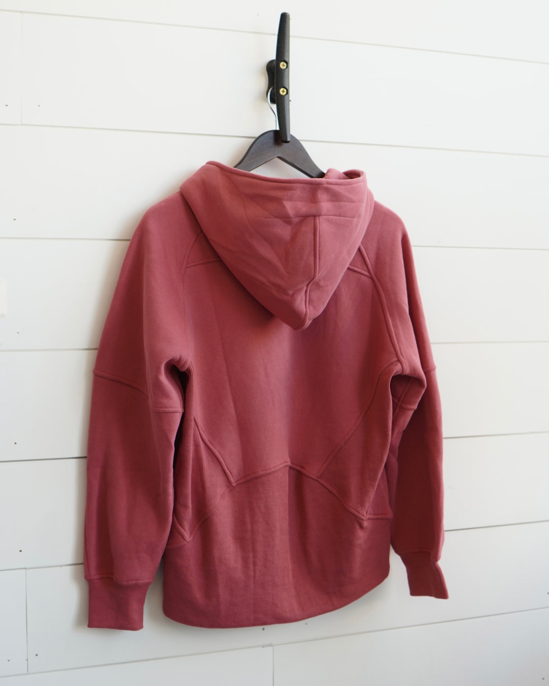 Women's Hooded Half Zip-Mauve
