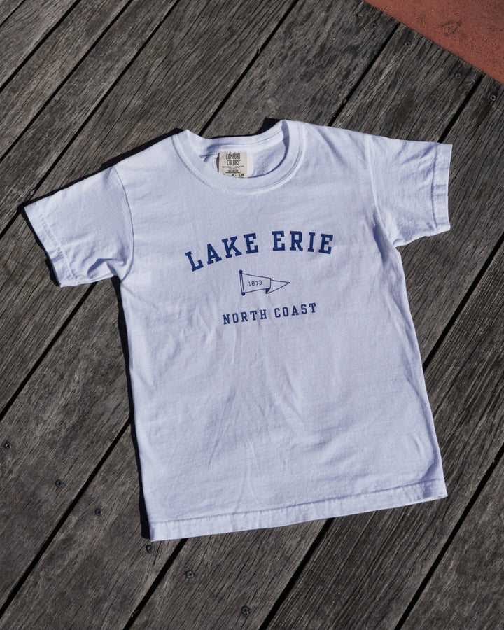 FINAL SALE Youth Lake Erie Flag Short Sleeve- White