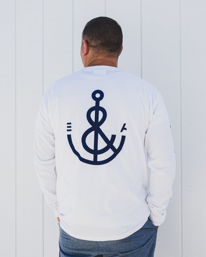 Signature Anchor Long Sleeve- White