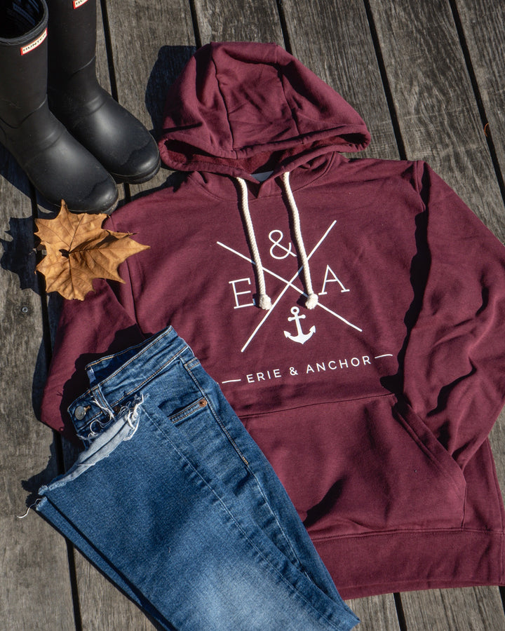 Crosswinds Lightweight Hoodie- Maroon