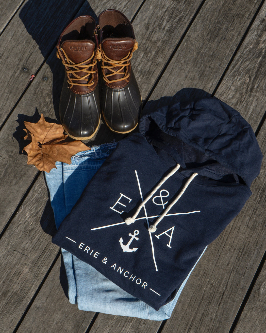 Crosswinds Lightweight Hoodie- Navy