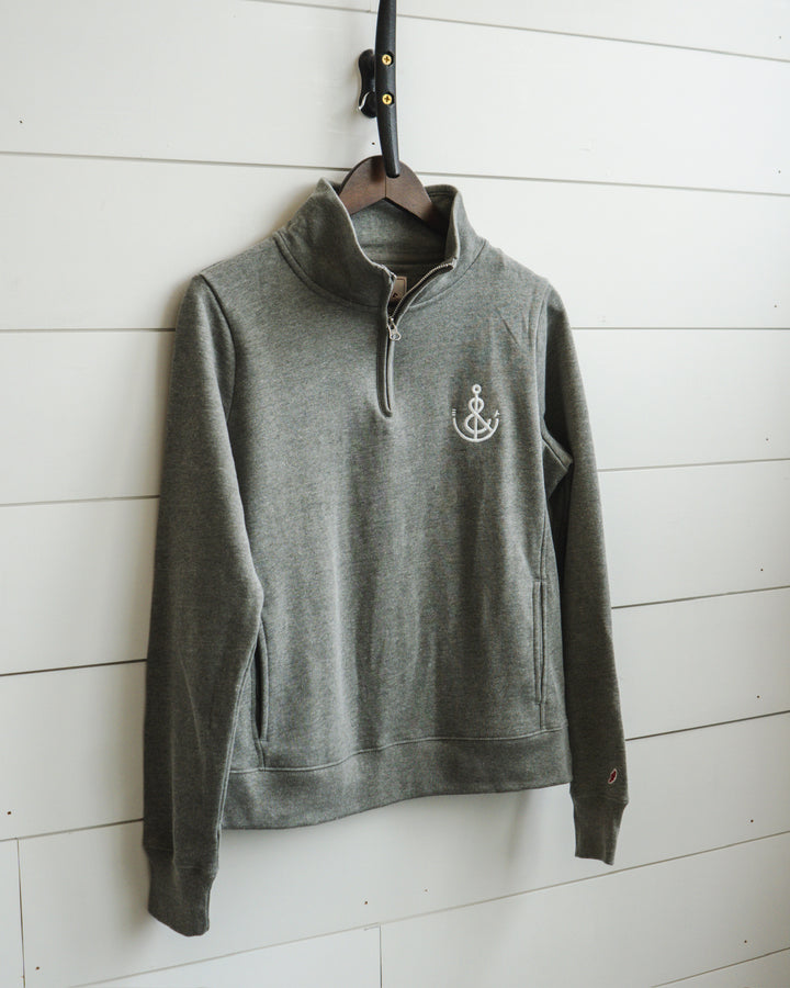 Women's Anchor 1/4 Zip Pullover - Gray