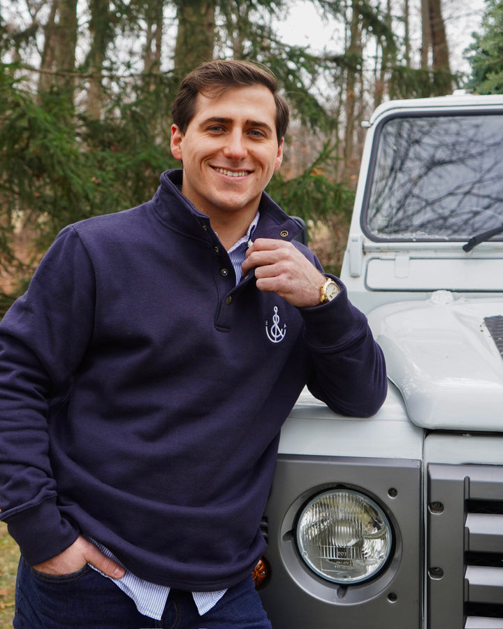 Unisex Anchor Snap Pullover - Navy