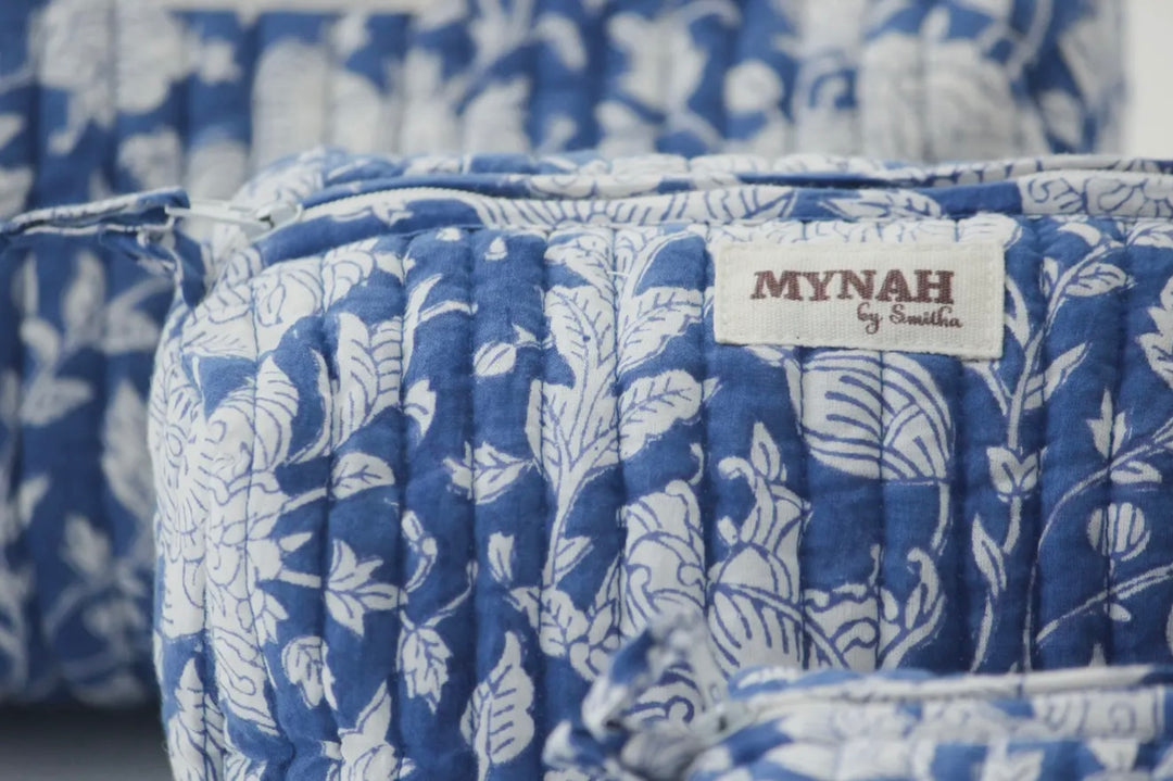 Royal Blue Floral Travel Bag