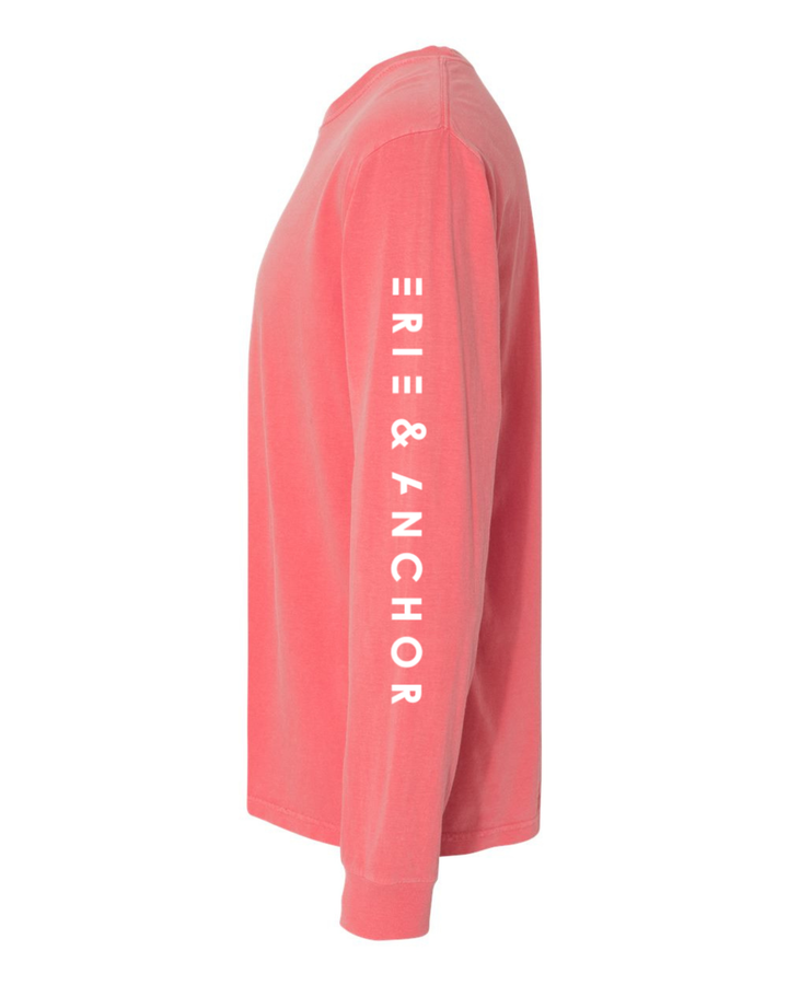 Unisex Signature Anchor Long Sleeve- Coral