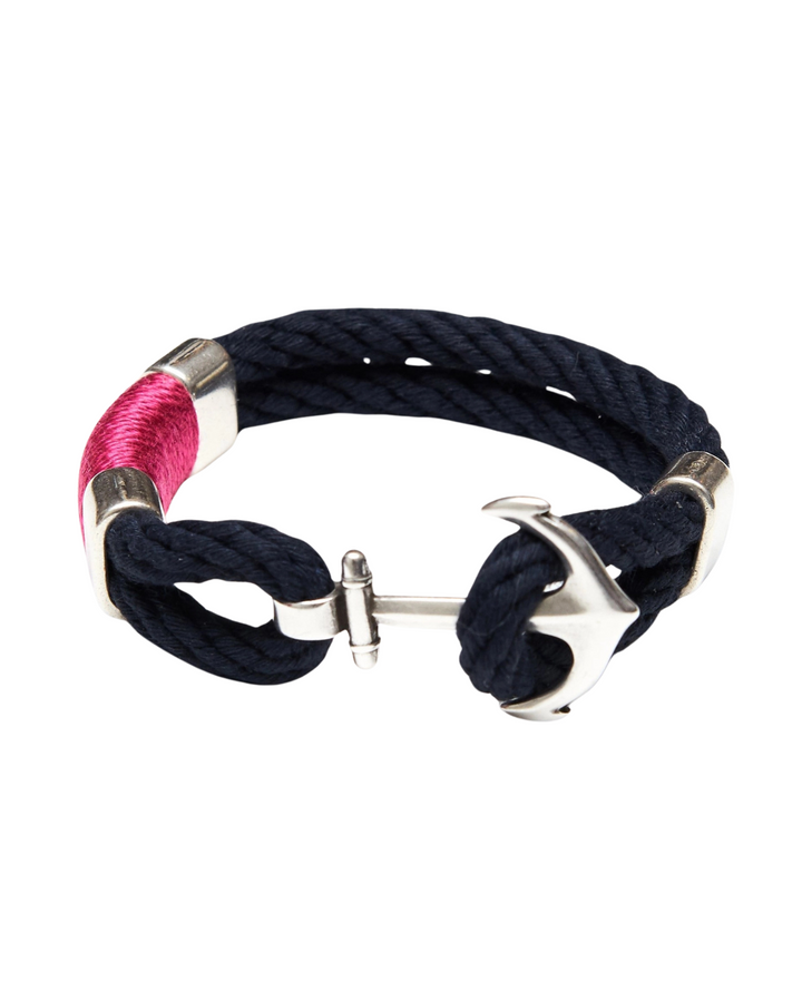 Waverly Bracelet- Navy/Pink/Silver