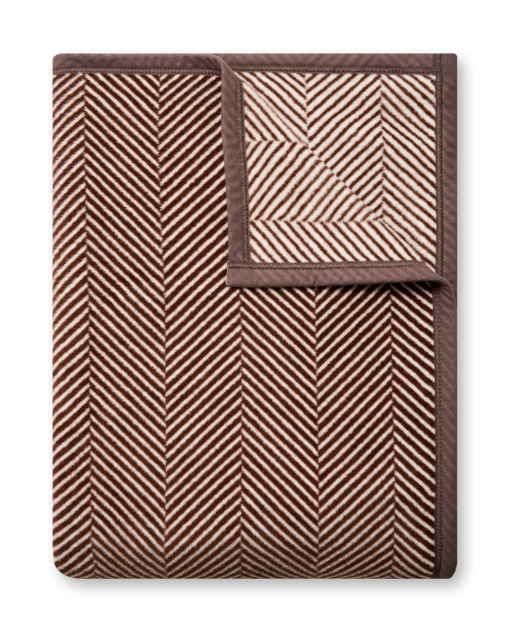 ChappyWrap Blanket- Harborview Herringbone Chocolate Brown