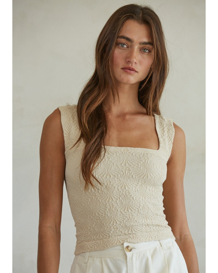 Women's Modal Jacquard Tank-Oak