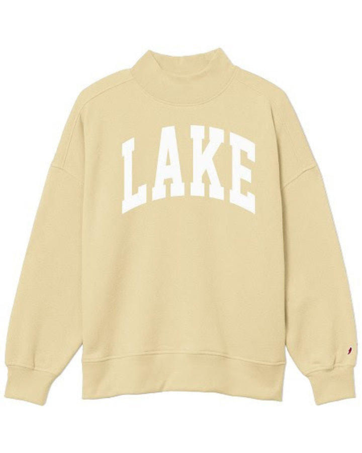 Women’s LAKE Mockneck Crew-Light Yellow