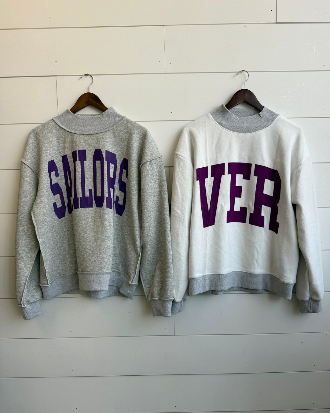 Reversible VER/Sailors Mock Neck Crew