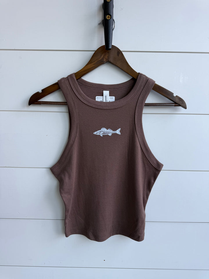 Women’s Fish Tank Top- Brown