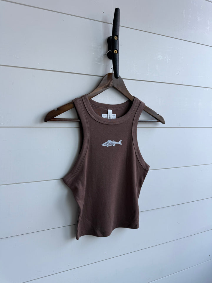 Women’s Fish Tank Top- Brown