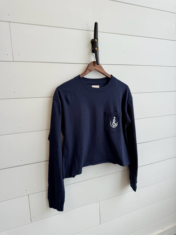 Women’s Midi Anchor Long Sleeve- Navy