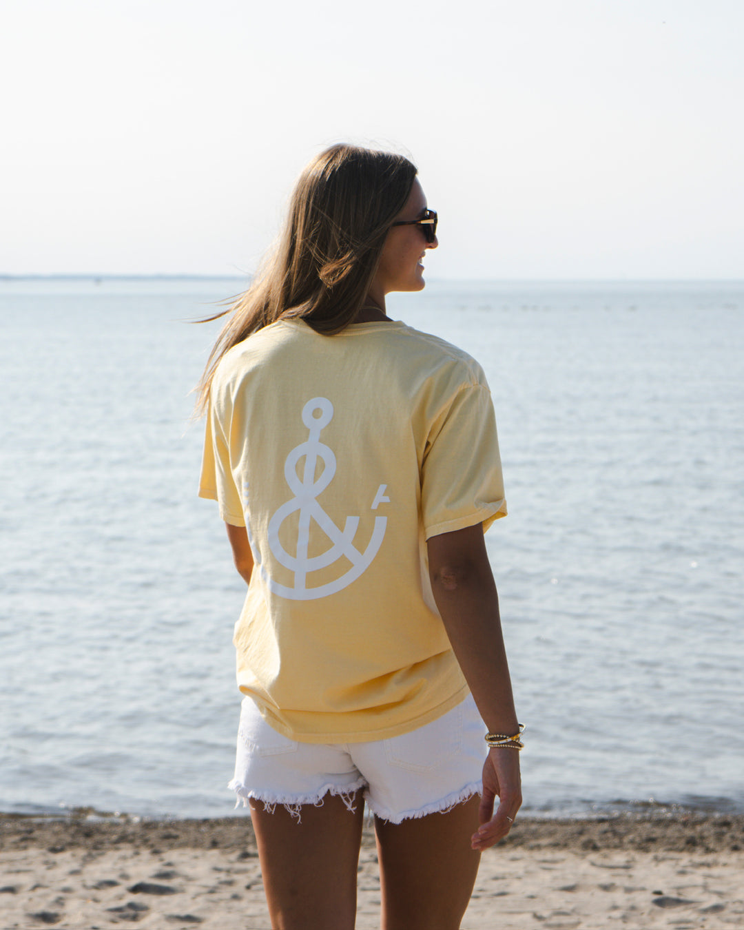 Unisex Signature Anchor Short Sleeve Tee- Butter