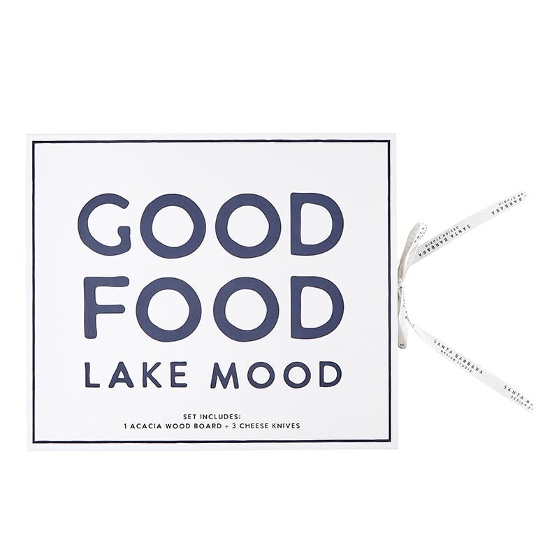 F2F Lake Mood- Cheese Board w Knives Box