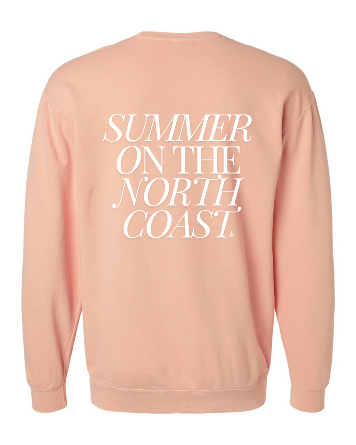 Unisex Summer On The North Coast Crewneck- Peach
