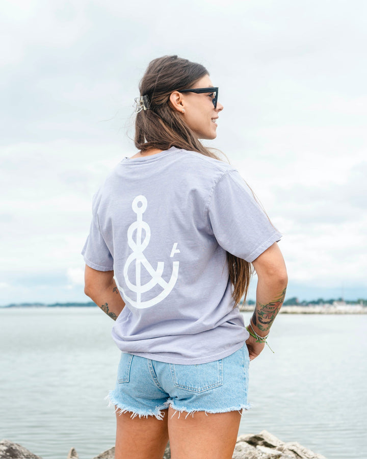 Unisex Signature Anchor Short Sleeve Tee- Thistle - Erie and Anchor