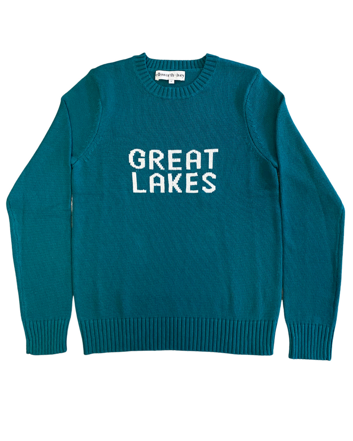 Women's Knit Great Lakes Sweater- Emerald