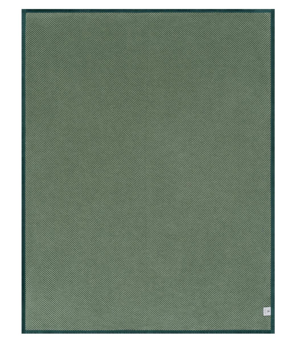 Chappywrap Blanket- Herringbone Forest Green