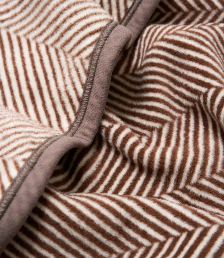 ChappyWrap Blanket- Harborview Herringbone Chocolate Brown