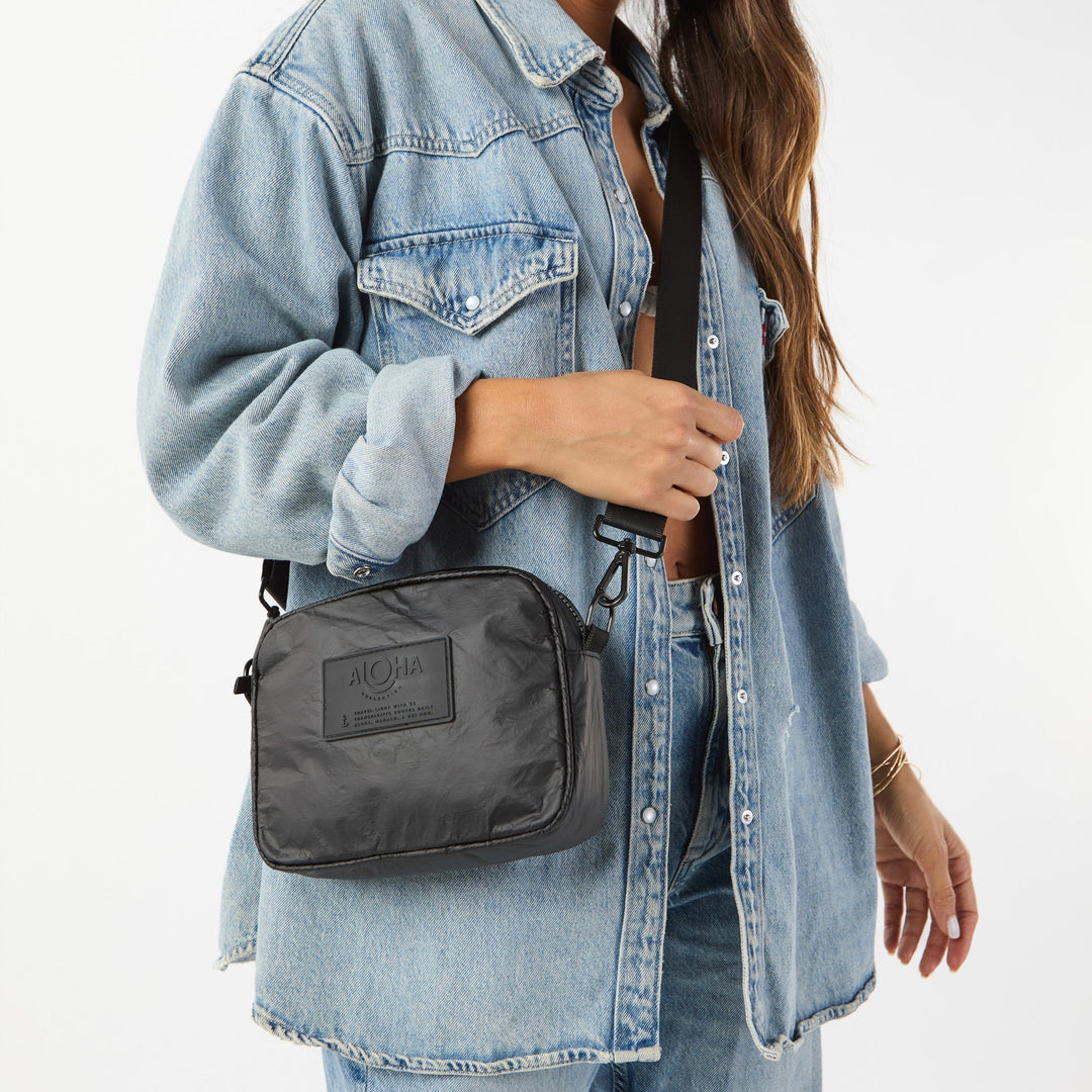 Aloha Le Tour Crossbody Bag- Black