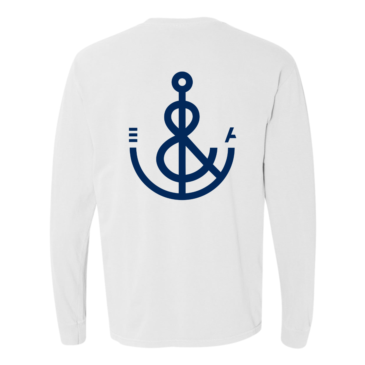 Signature Anchor Long Sleeve Pocket Tee-White