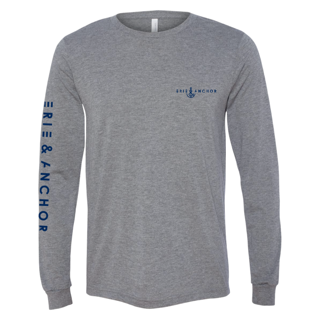 Signature Anchor Long Sleeve Tee-Gray