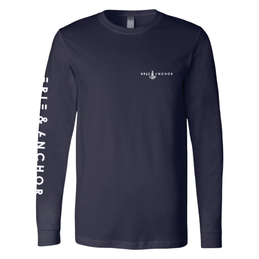 Signature Anchor Long Sleeve Tee-Navy
