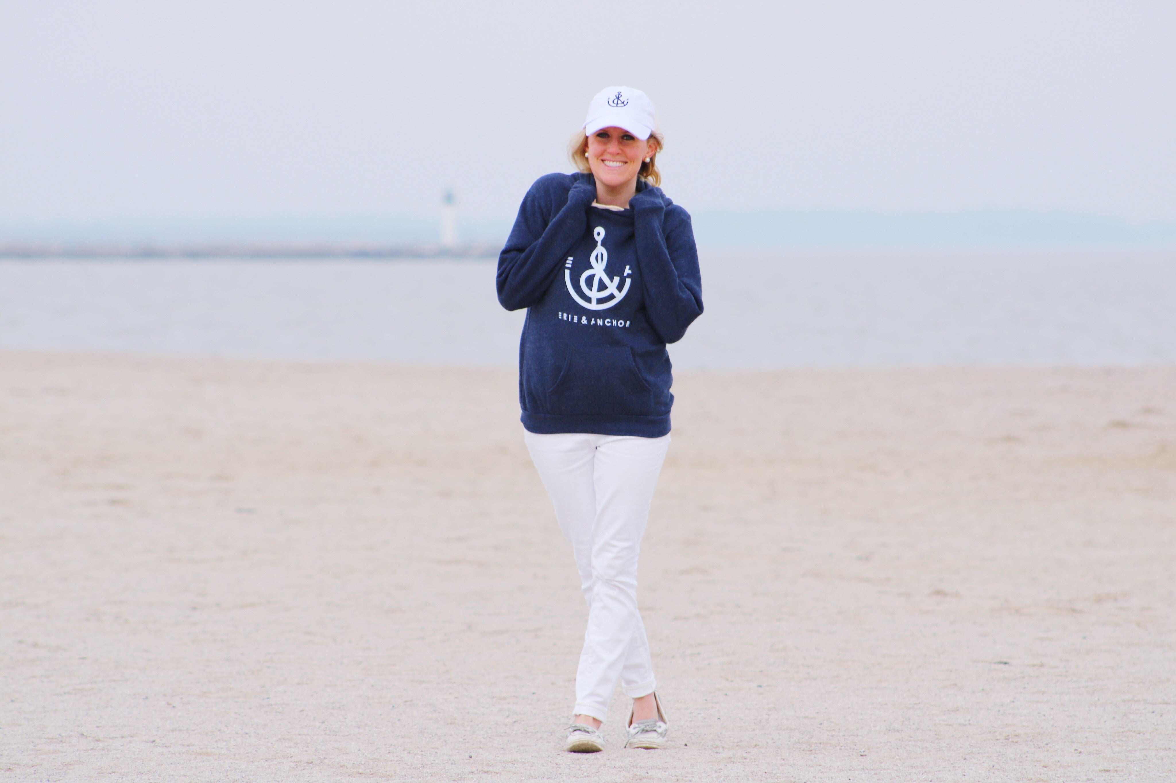 Anchor Hoodie-Navy