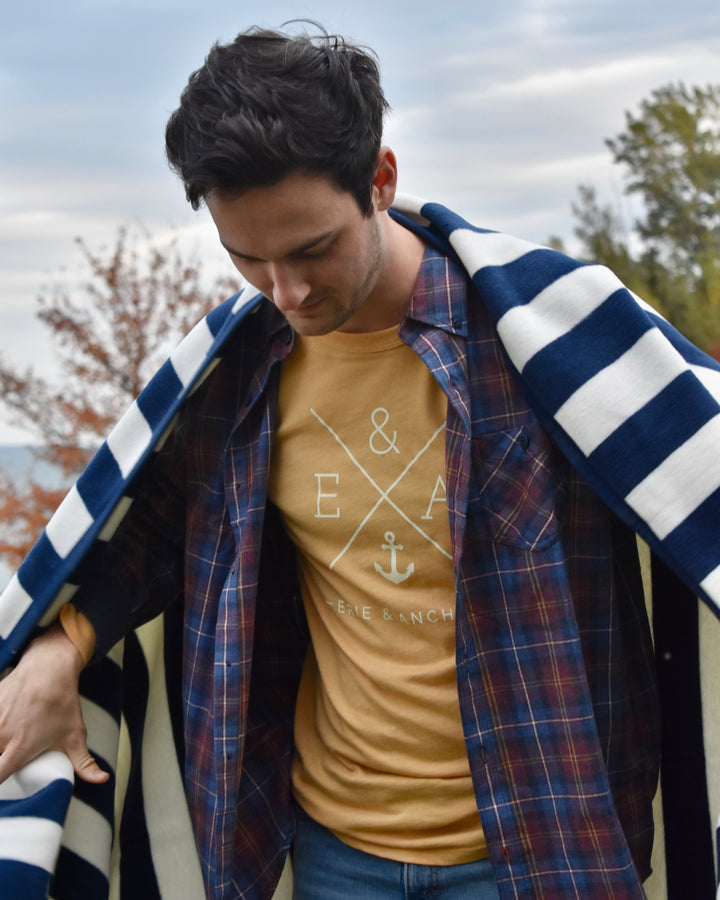 FINAL SALE Unisex Crosswinds Long Sleeve Tee - Mustard