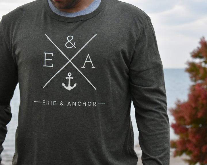 FINAL SALE Unisex Crosswinds Long Sleeve Tee - Hunter Green