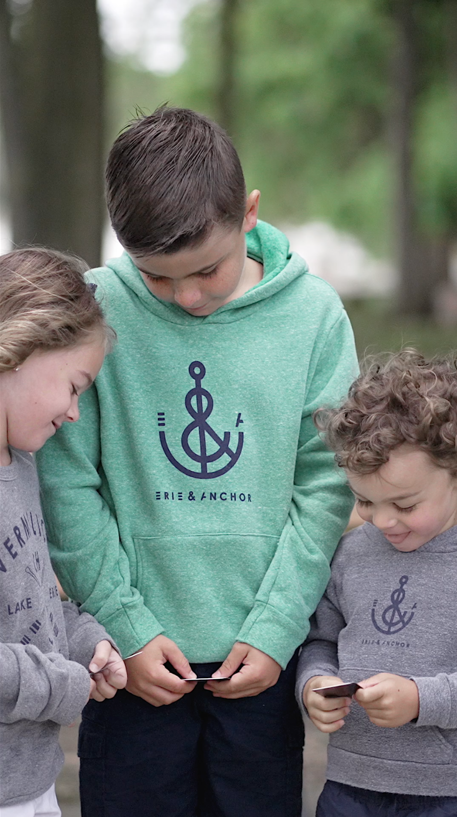 Youth Anchor Hoodie-Kelly Green