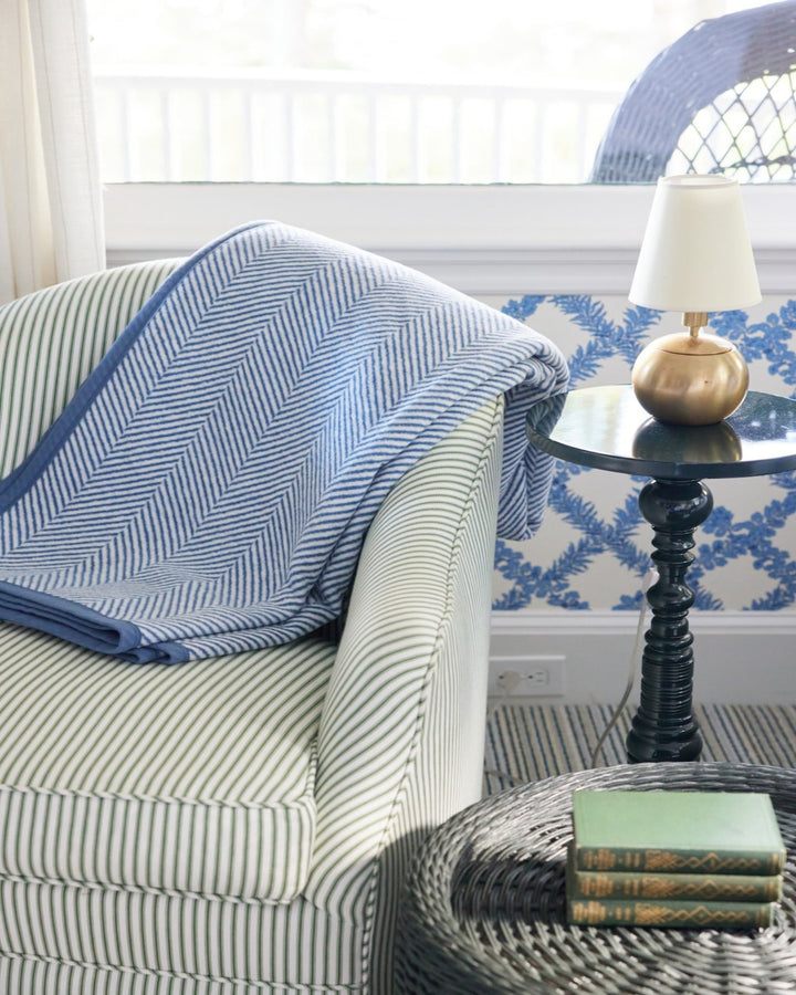 ChappyWrap Blanket- Harborview Herringbone Light Blue - Erie and Anchor