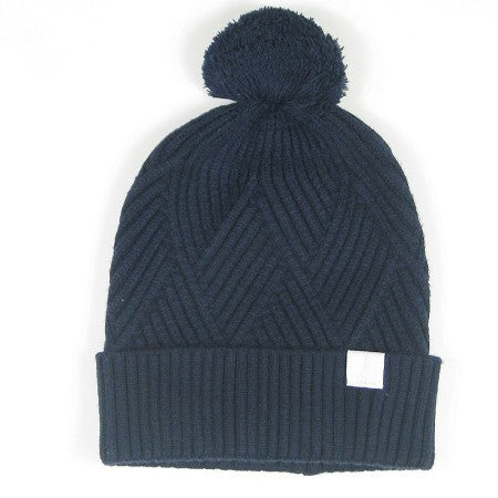 Textured Knit Pom Beanie