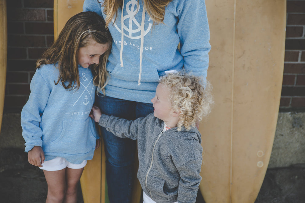Toddler Crosswinds Zip Grey - Erie and Anchor