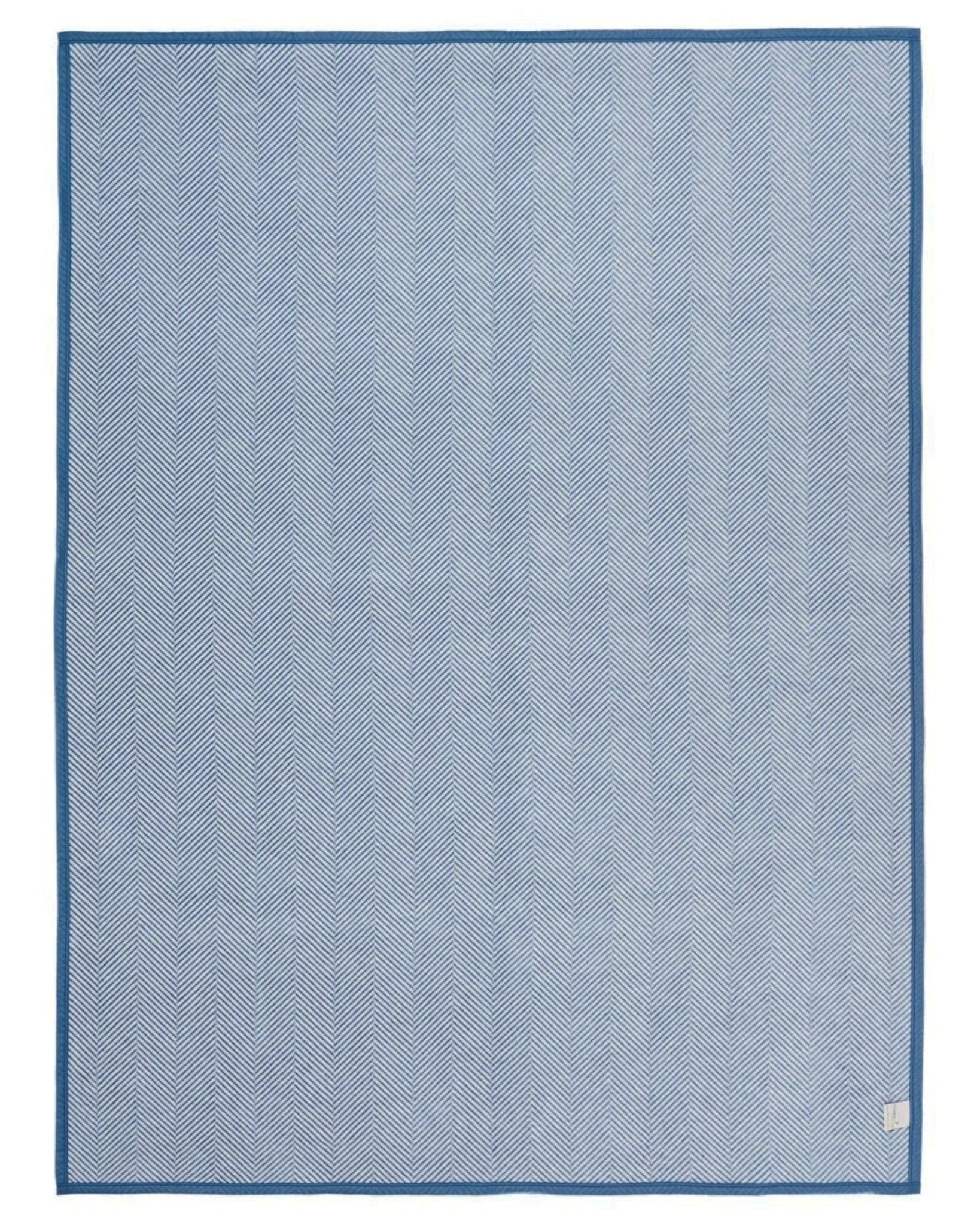 ChappyWrap Blanket- Harborview Herringbone Light Blue